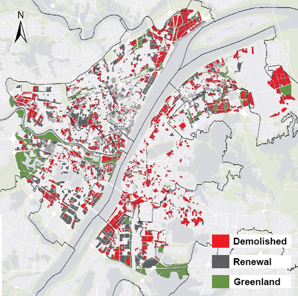 Urban redevelopment in Wuhan